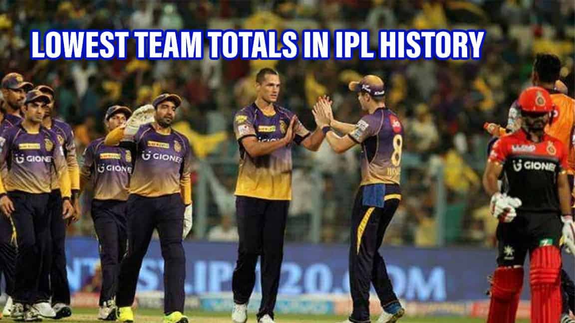 Top 10 Lowest team totals in IPL history