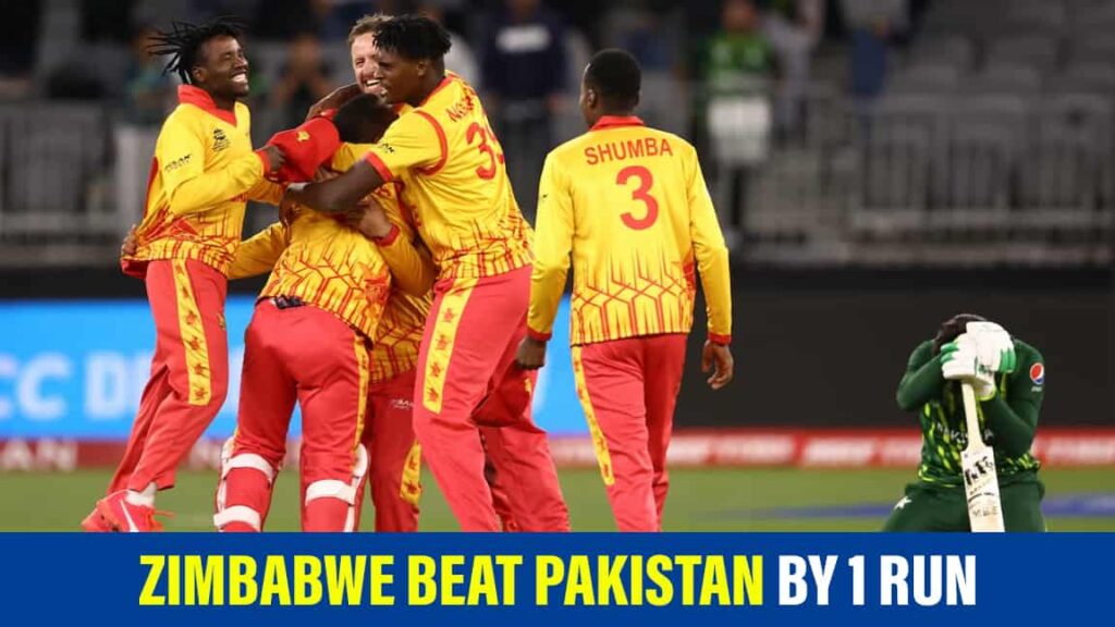Zimbabwe beat Pakistan by 1 run