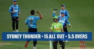 15 All out: Sydney Thunder got out by 15 runs in BBL